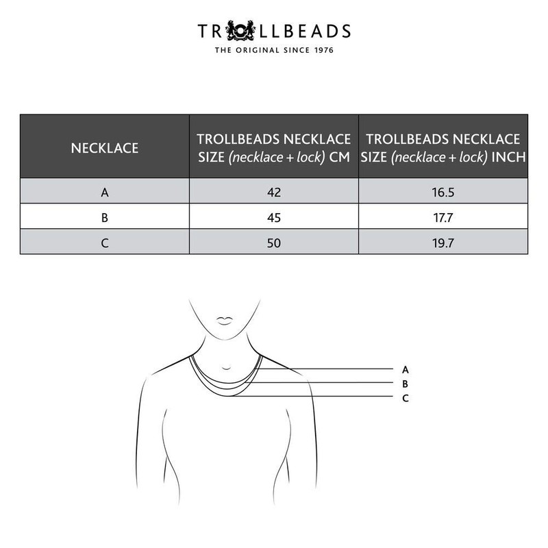 Trollbeads Leather Neck Chain Black 45 cm L310245