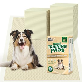 Puppy Pads 30 Count Small 22x22in Bamboo Training Pads Deodorizing Leakproof Quick Drying Dog Pee Pads Super Absorbent Disposable Pee Pads for Dogs Puppies, Doggie, Cats, Rabbits