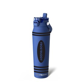Bottle Buddy | Dual Function lid Water Bottle | Stainless Steel | Double Wall Insulated:_Buddy Of The Week - Navy Crayon_32