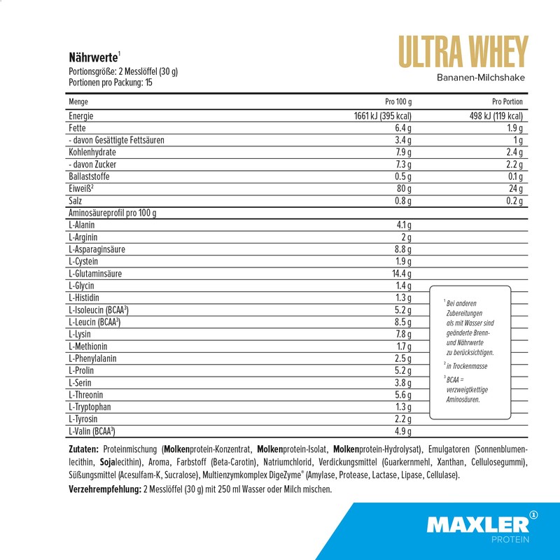 Maxler Ultra Whey Protein - 24 g Protein per Serving