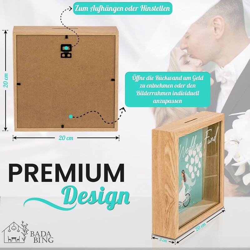 Bada Bing Money Box Wedding Fund Photo Frame Wedding Fund