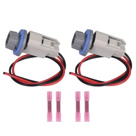Lanphitus 2 Set Rear License Plate Light Lamp Bulb Socket Connector Wiring Pigtail Harness Kit for Ford F-150 2004-2021 Ranger 1998-2011 Explorer 2006-2010 F81Z-13411-AA AL8Z-13411-B