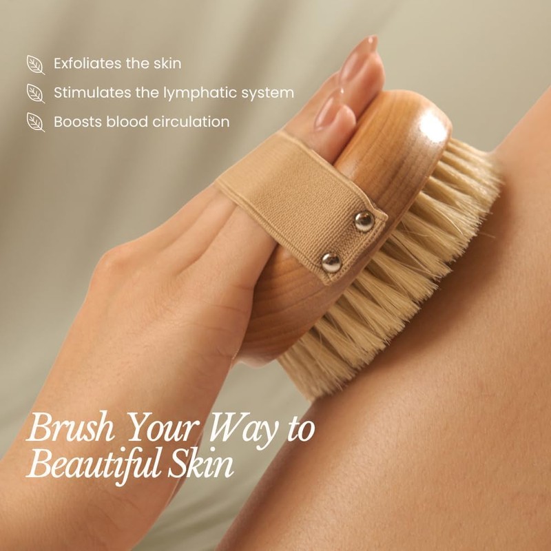 Bare Botanics Palm Size Dry Brush Body Brush Universal Fit