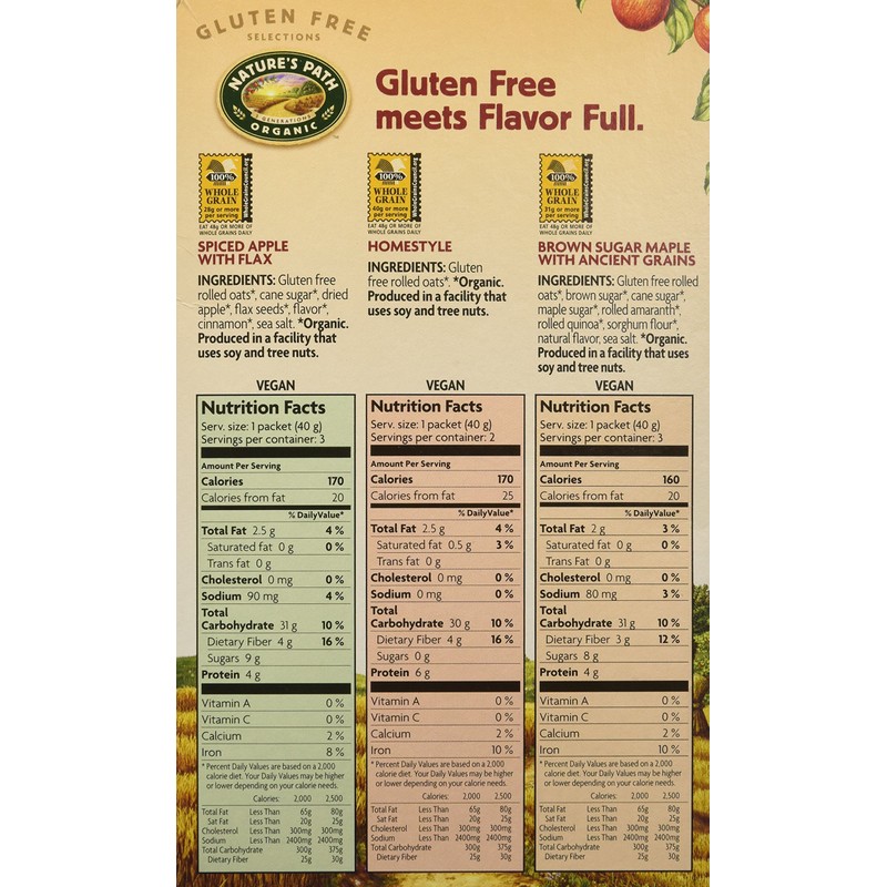 Nature's Path Instant-Varity Oatmeal, 8 ct