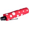 Knirps Slim Duomatic Dots Pocket Umbrella, red