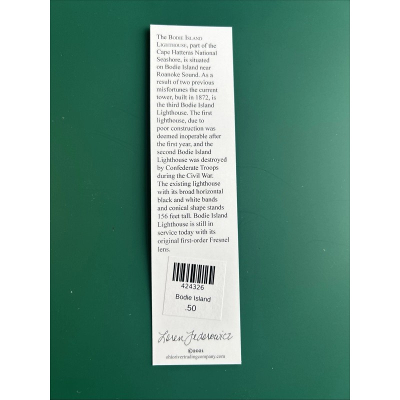 Bodie Lighthouse bookmark OBX