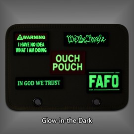EvotacGo Funny Patch - Warning I Have No Idea What I Am Doing, Tactical Hook & Loop Embroidered Emblem Glow-in-The-Dark Morale Patches for Backpacks, Army Vests, Dog Harnesses & Helmets (3"x2")