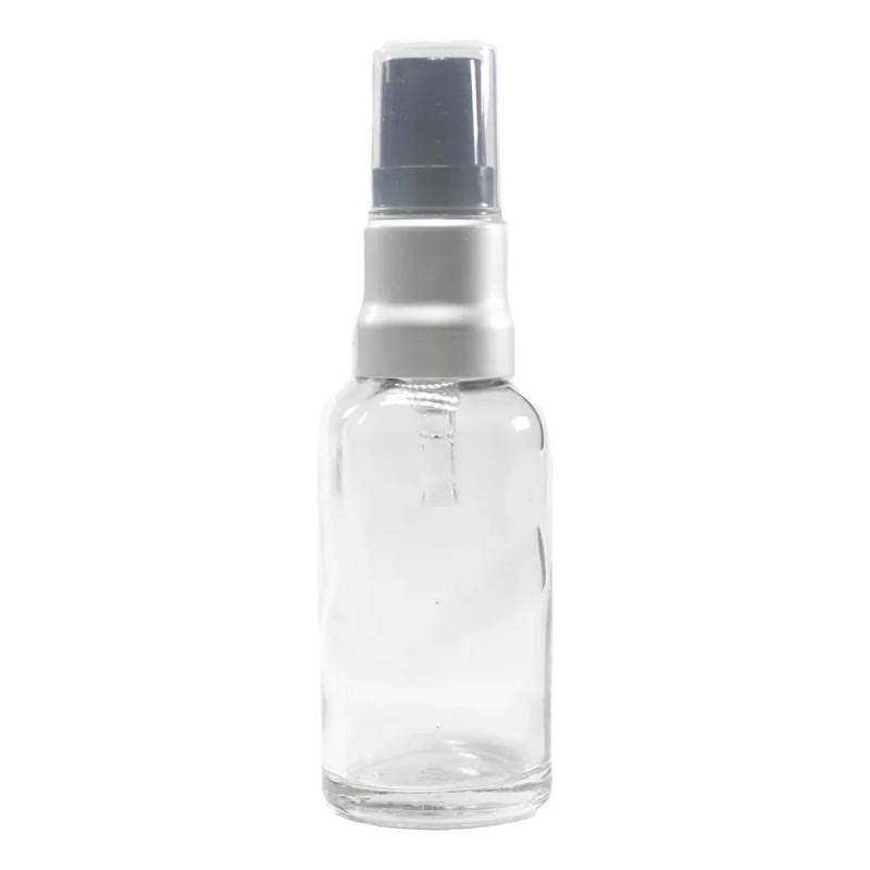 Meliars Dispensador 30 Ml Transparente Cristal Plata (20 Piezas)