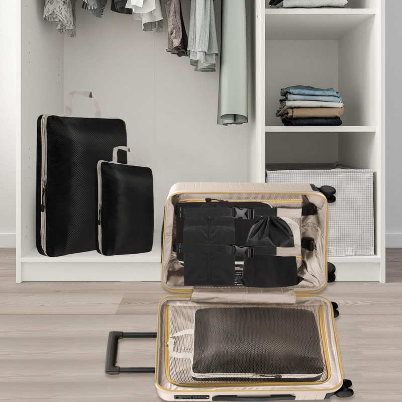 Packing Cubes, Compression Organisers Packing Bags Travel Packing Cubes for