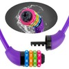 GOLDPOOL Children's Bicycle Lock Purple Bicycle Lock with Numbers 650