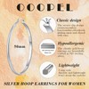 OOOPEL Silver Hoop Earrings For Women Big Silver Hoops Large