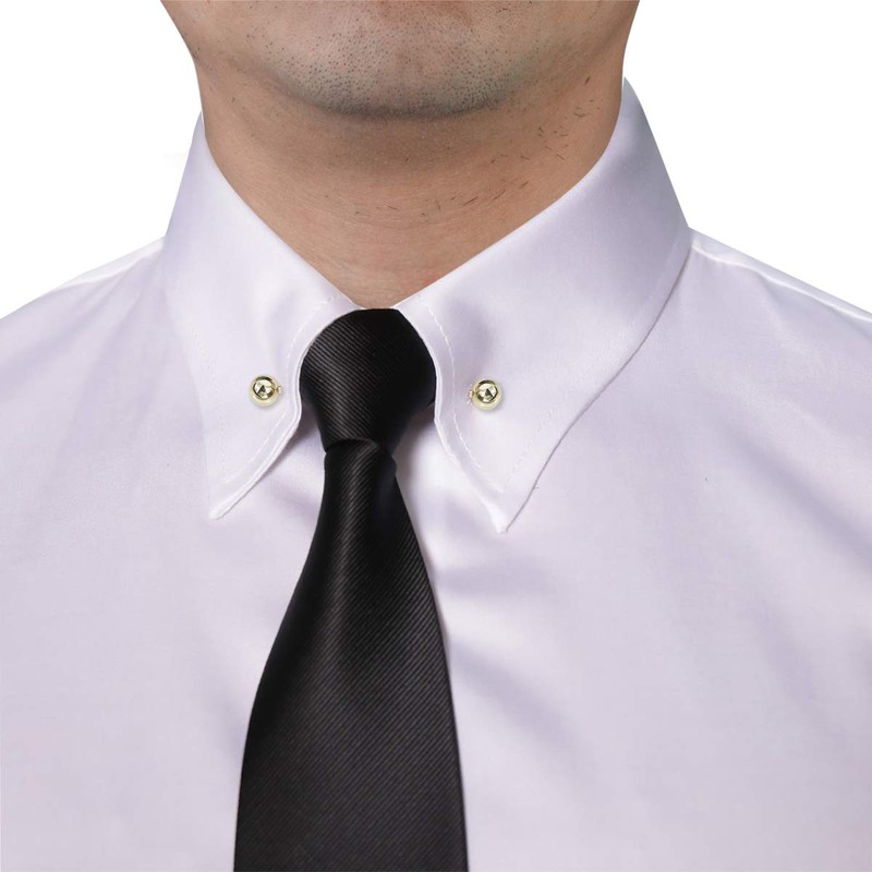 3PCS Classic Ball Head Brass Shirt Collar Bar Tie Pins