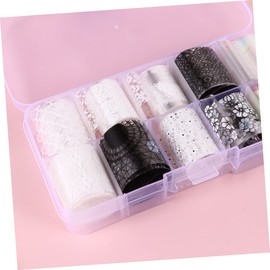 Healvian 10pcs DIY Press Nails Long Nail Art Sticker Strips for Women Full Wraps Manicure Supplies
