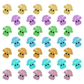 Mini Mushroom Statue Mini Glow in The Dark Mushroom Ornaments Luminous Tiny Mushroom Figurines Garden Mushroom Outdoor Decor, 35Pcs Mini Mushroom Ornament