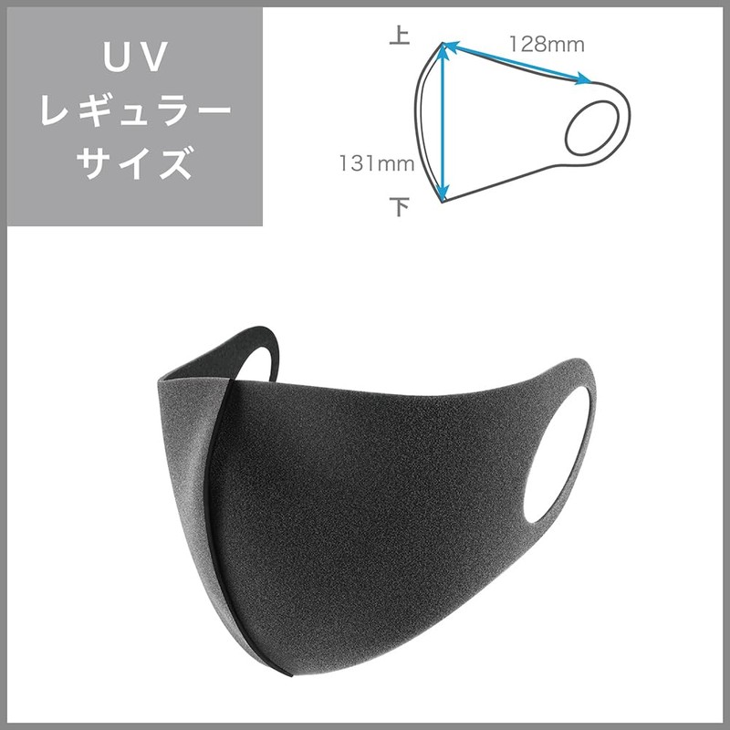 [ピッタマスク] SELECT UV レギュラー 5枚 グレー