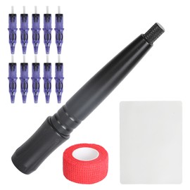 DIY Tattoo Tool Kit Portable Small Tattoo Pen Ballpoint Pen Kit for Learning Practice Blue