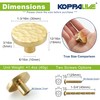 KOPPALIVE 5-Pack Modern Gold Cabinet Knobs, Hammered Solid Brass Drawer