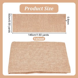OLYCRAFT 19.7x57.5 Inch Beige Linen Speaker Grill Cloth Linen Speaker Fabric Dustproof Speaker Fabric Stereo Fabric Replacement Mesh Cloth for Home Stage Speakers Media Cabinet KTV Boxes Repair