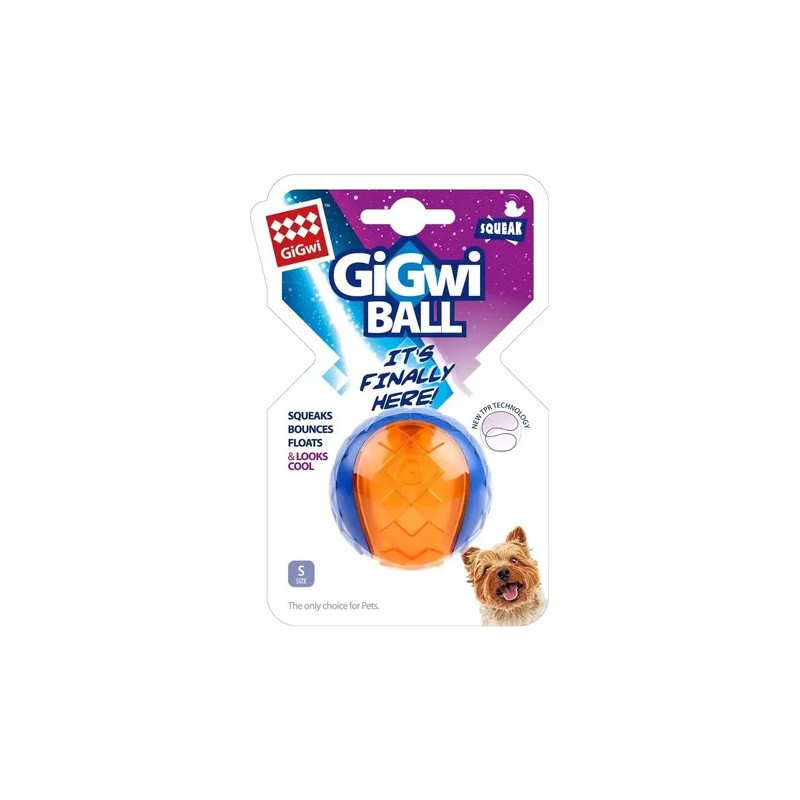 Gigwi Ball Pelota Para Perros Masticable Super Resistente Color Naranja