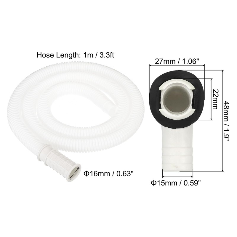 PATIKIL 3.3ft Air Conditioner Drain Kit, Universal AC Drain Hose