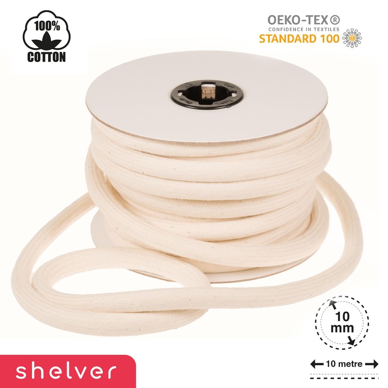 Shelver Cotton Piping Cord 1cm / 10mm (10 Metre)