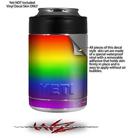 Skin Decal Wrap for Yeti Colster, Ozark Trail and RTIC Can Coolers - Smooth Fades Rainbow (COOLER NOT INCLUDED) by WraptorSkinz