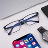 Dollger Blue light Glasses for Men Rectangle Metal Frame Computer