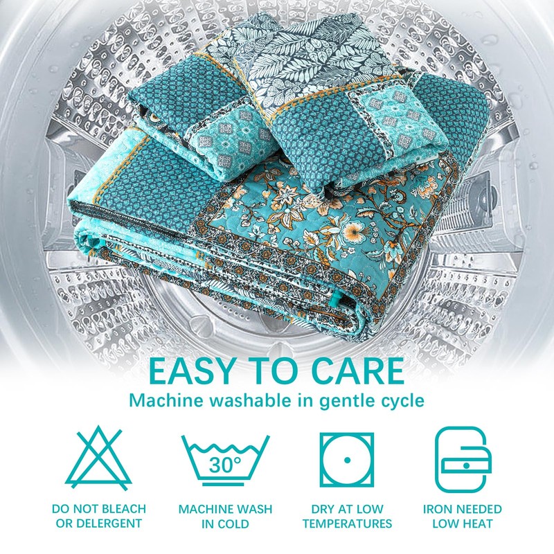 BEDISELY Quilt King Size, 3 Pieces Farmhouse Bedspreads King Size