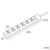 Sanwa Supply TAP-N3625N Power Strip, 3P, 6 Socks, 6.5 ft