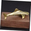 Ciieeo 3pcs Brass Craft Shark Decor Shark Shaped Desktop Decoration