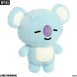 Aurora Lovable BT21 KOYA Peluche - Diversión Coleccionable - Deliciosa Corteza - Azul 9 Pulgadas