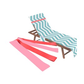 4 Pack Towel Bands, Towel Bands for Beach Chair, Rubber Towel Clips for Pool Chair, Must Haves Beach & Cruise Accessories, Towel Holder for Cruise Chairs, Perfect Alternatives for Towel Clips (Pink)