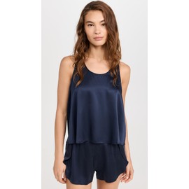 Lunya Women's Washable Silk Tulip Back Set, Deep Blue, M