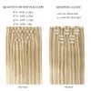 HOTBANANA Seamless Clip in Hair Extensions Light Blonde Highlighted Golden