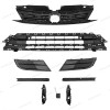 Unbranded 9PC For Jetta 2015-2018 Upper Lower Chrome Grille Mesh