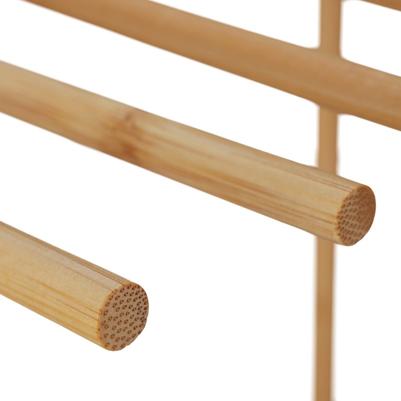 Relaxdays Pasta Dryer, 8 Bars, Long Pasta, Space-saving, Foldable, Bamboo