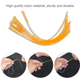 Fly Fishing Line, 10PCS 30LB/50LB Fishing Loops Connector Fly Loop Line Fishing Tackle Accessory(Yellow 30LB)
