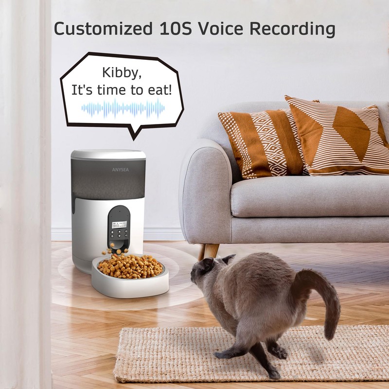 Smart Automatic Cat Feeder, 4L Timed Pet Feeder for Cats