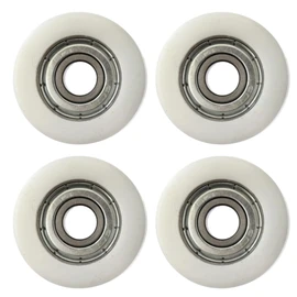 4pcs 8 x 32 x 12mm Roller Idler Bearing Pulley Sliding Conveyor Wheel White 608Z