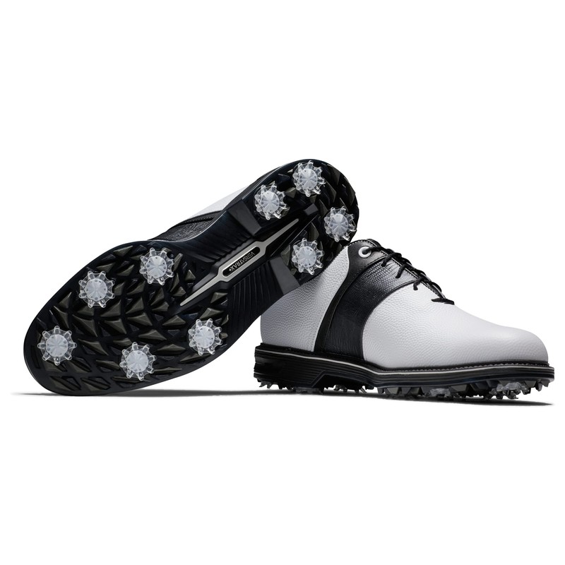 FootJoy Men's Premiere Series-Packard Golf Shoe, White/Black, 9.5