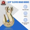 SPARKWHIZ 3/8" Clevis Grab Hooks, Tow Hook Grade 70 Forged