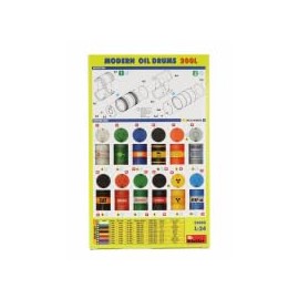 Mini Art 24008 1:24 Modern Oil Barrel 200 L - Faithful Replica, Model Building, Plastic Kit, Crafts, Hobby, Gluing, Model Kit, Assembly, Unpainted