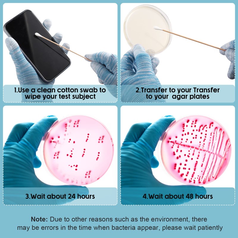 Fumete 60 Pcs Prepoured Agar Plates Kit Includes Petri Dishes
