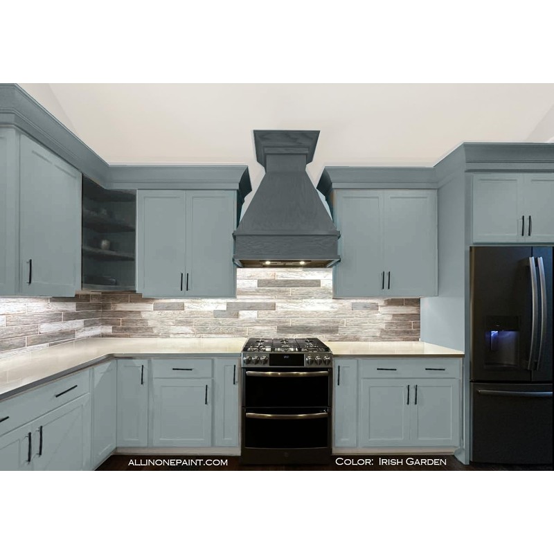 ALL-IN-ONE Paint, Irish Garden (blue green), Quart - Durable cabinet