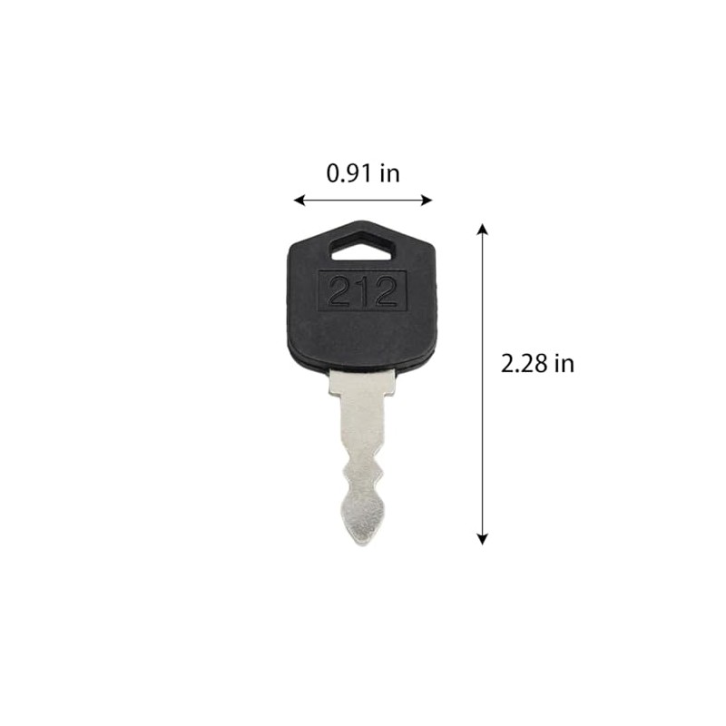 2PCS Ignition Keys 212, D554212 – Compatible with Doosan &