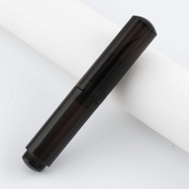 erofa Majohn Wancai Mini Eyedropper Fountain Pen Fine Nib, Transparent Black Resin Pocket Size Travel Short Pen
