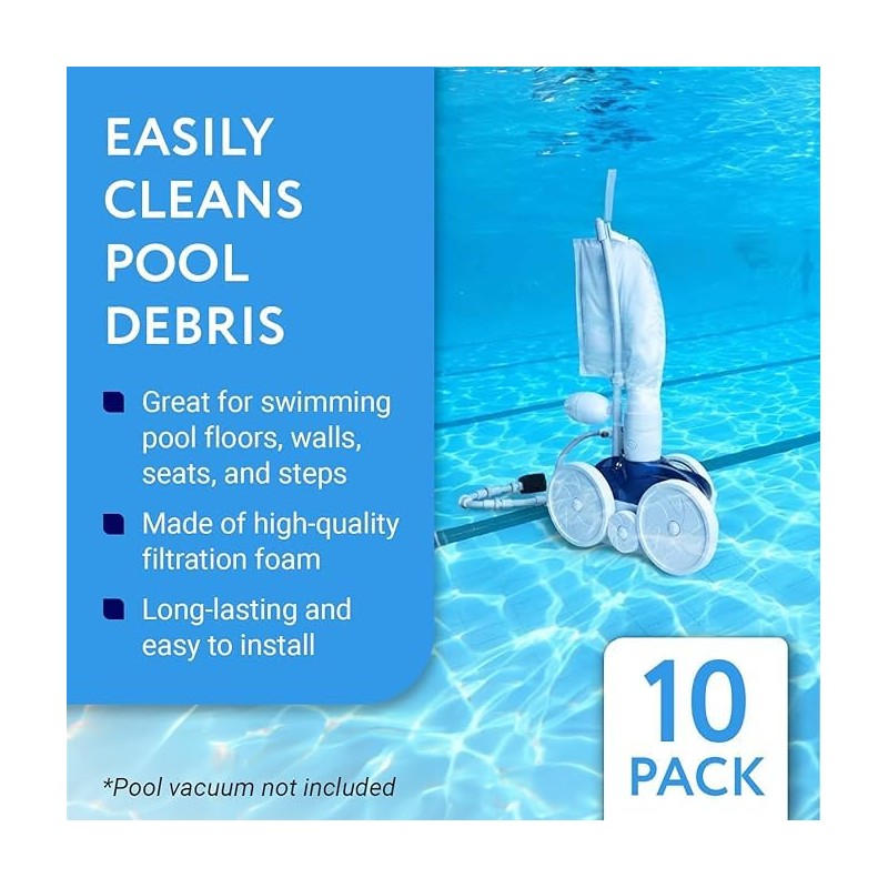 (10 Pack) Pool Cleaner Sweep Hose Tail Scrubber 9-100-3105 Replacement