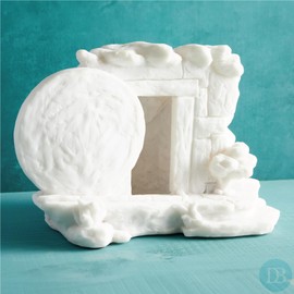 Deseret Book Empty Tomb Easter Scene - He is Risen - Resin Marble Finish Sculpture - Religious Easter Decoration for Home, Office Tabletop, Shelf Decor (5 inch)