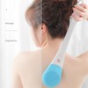 Electric Body Scrubber Shower Brush Long Handle Waterproof Cordless Body
