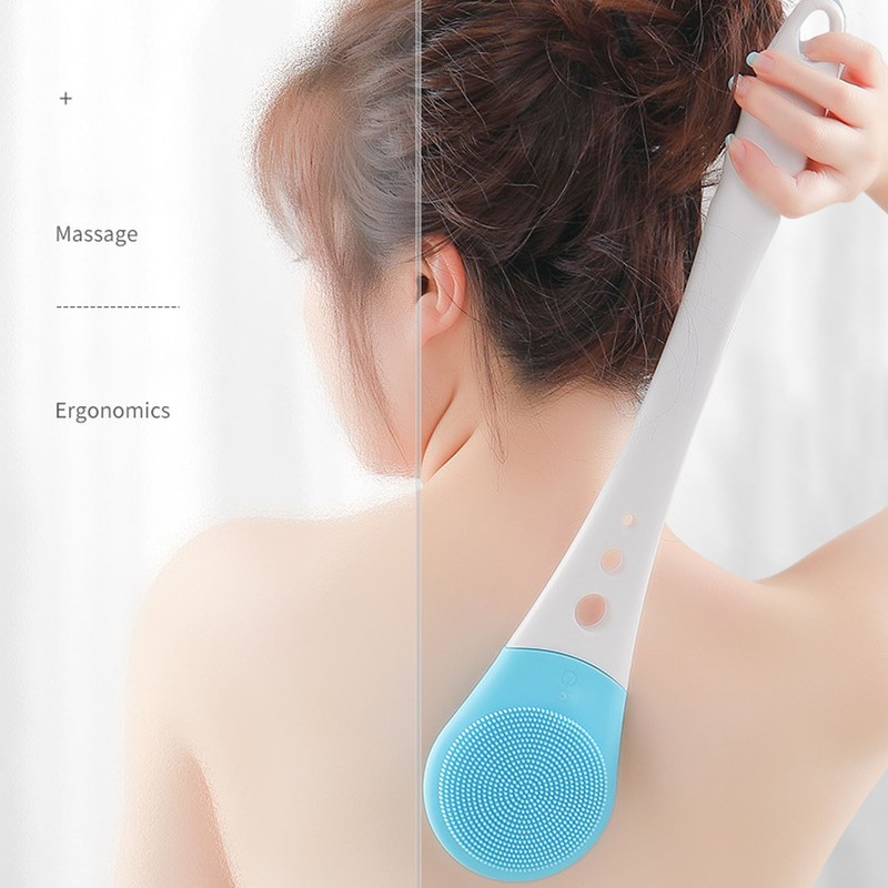 Electric Body Scrubber Shower Brush Long Handle Waterproof Cordless Body